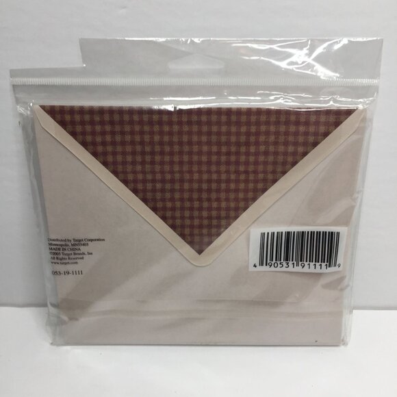 Primitive Snowman Holiday 16 Party Invitations 8 Thank You Cards Set Red Gingham - Picture 4 of 5